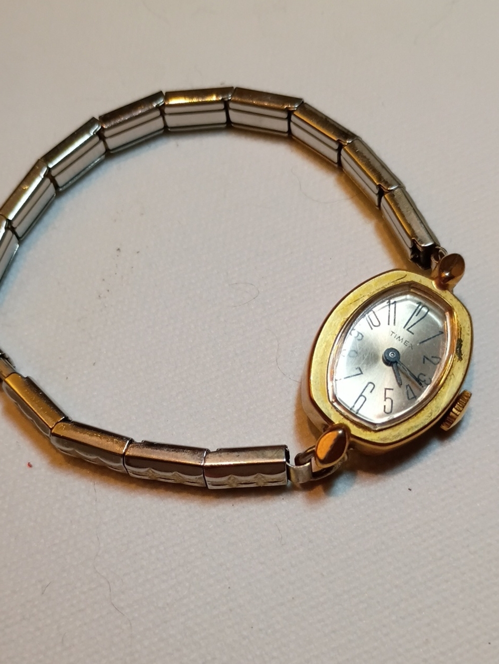 Timex Two-Tone Oval Bracelet Ladies Watch in Gold and Silver
